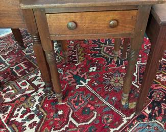 Antique Walnut Bobbin Leg Night Stand