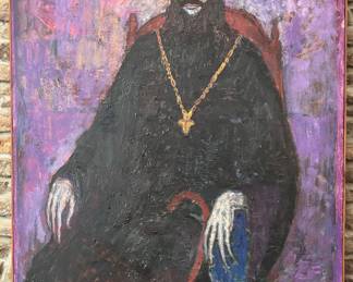Luis Orozco Original Painting of a Greek Priest or Monk