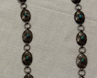 Vintage Navajo Concho Belt