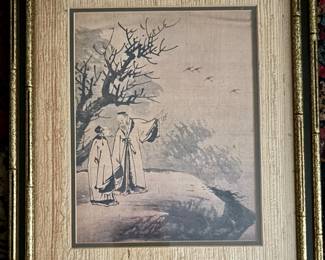 Chinese Ink Painting - Figures and Landscape - Information on next image