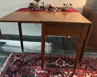 Beautiful Cherry Drop Leaf Table with Center Drawer
