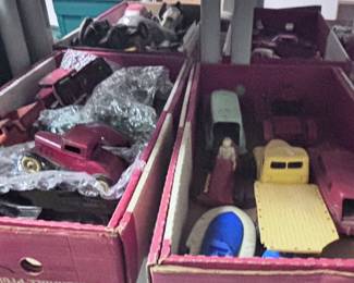 Boxes and boxes of toy cars