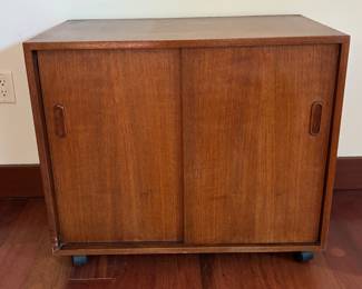 Modern Teak Double Door Cabinet