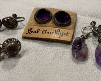 Vintage Amethyst Earrings