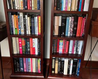 Bookcases with some of the books