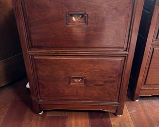 Asian Rosewood File Cabinets (Pair)