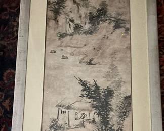 Vintage Asian Scroll Painting