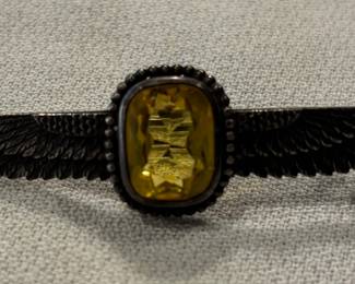 Citrine Winged Pin