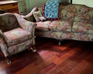 Vintage 2 Piece Sofa and Arm Chair