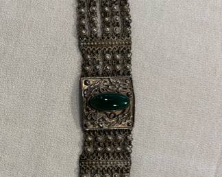Sterling and Gemstone Vintage Bracelet