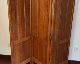 Oak Mission 3 Panel  Room Divider 