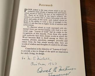 Leaves of Gold Author Signature