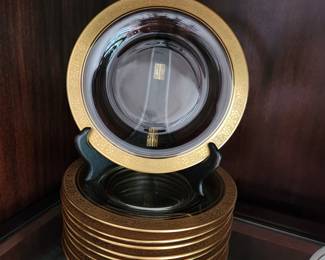 Gold Rimmed Glass Plates