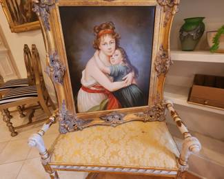 Antique Upholstered Bench