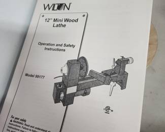 Wilton 12" Mini Wood Lathe – Model #99177