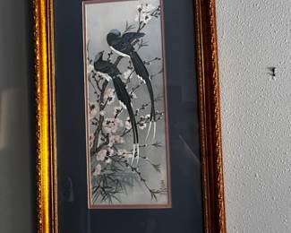 Framed Bird Print by Hung Chu Lee