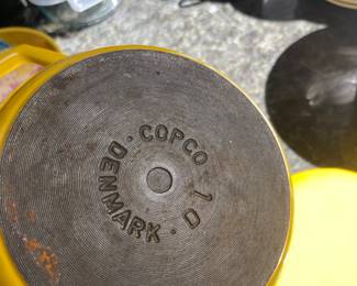 Copco Denmark 1.25 Quart Yellow Cast Iron Enamel Dutch Oven