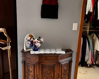 Antique Floral Design Cabinet