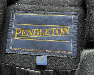Pendleton Black Wool Trench Coat – Size 10