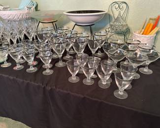 Fostoria Wedding Ring Claret Wine Glasses