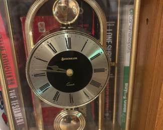 Benchmark West Germany Clock with Brass & Glass Case