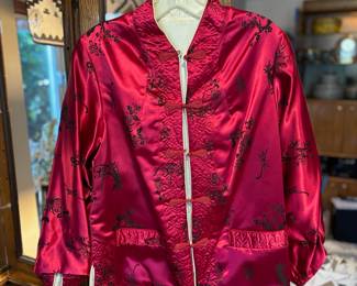 Red & Black Chinese Cheongsam-style Jacket