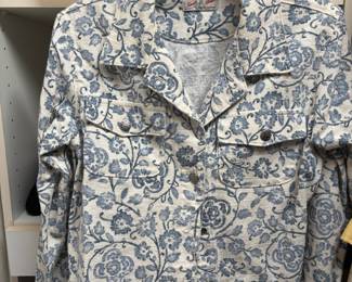 Blue & White Floral Paisley Jacket