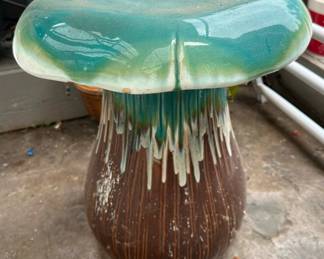 Ceramic Mushroom Garden Stool