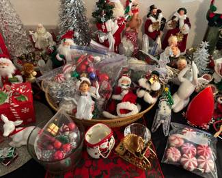 Annalee Christmas Mobilitee Dolls, Assortment of Christmas Ornaments