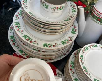 Gibson Christmas Dinnerware Set