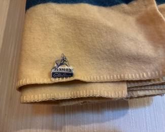 Golden Dawn Striped Wool Blanket