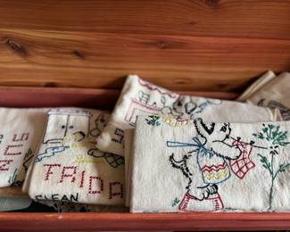 Days of the Week Embroidered Kitchen Towels