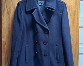 Liz Claiborne Navy Blue Double Breasted Coat – Size Small