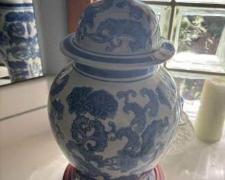 Chinoiserie Blue & White Ginger Jar