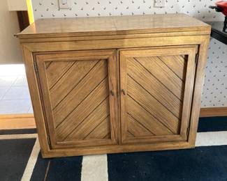 Mid Century Flip Top Bar Cabinet