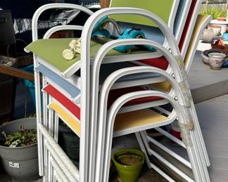 Colorful Stackable Patio Chairs