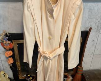 MJ Seattle Cream Wool Belted Overcoat