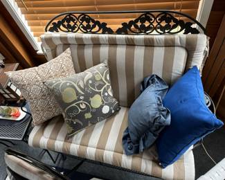 Black Wrought Iron Bench