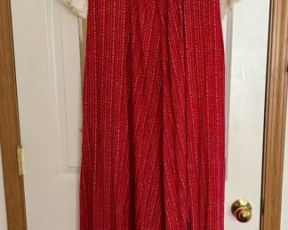 Circa 1960's Andrade Red/White Hawaiian Muumuu Dress