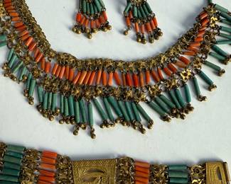 Egyptian Revival Matching Jewelry Set