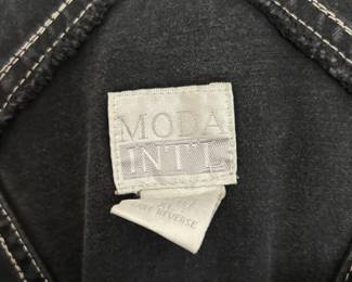 1990's Moda International Women's Black Denim Overalls – Size XL