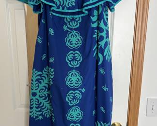Mamo Howell Muumuu Blue Hawaiian Dress – Size 14