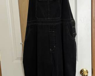 1990's Moda International Women's Black Denim Overalls – Size XL