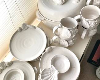 Shirley Lantz White Ceramic Dish Set