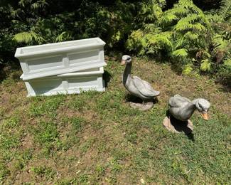 Plater Boxes, Garden Duck Statues