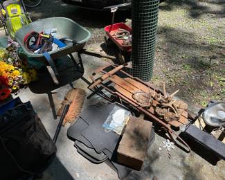 Wheel Barrel,, Flexible Flyer Sled