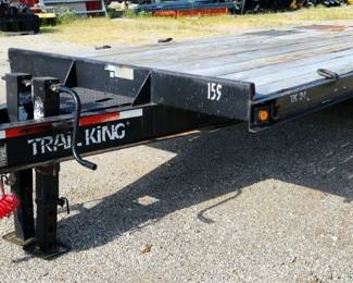 2003 Trailer King TK24LP Flat Bed Trailer, 19' + 5' Ramp, VIN# 1TKC024233M081375, Kansas Title