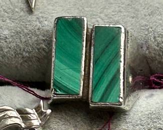 Malachite men's ring