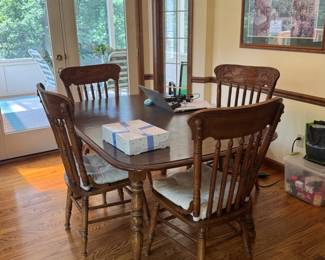 TABLE AND 4 CHAIRS WITH FORMICA TOP