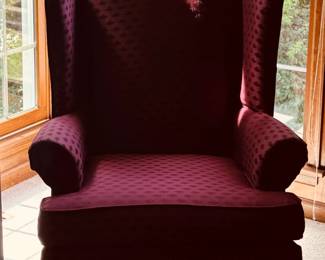 PAIR OF WING BACK CHAIRS